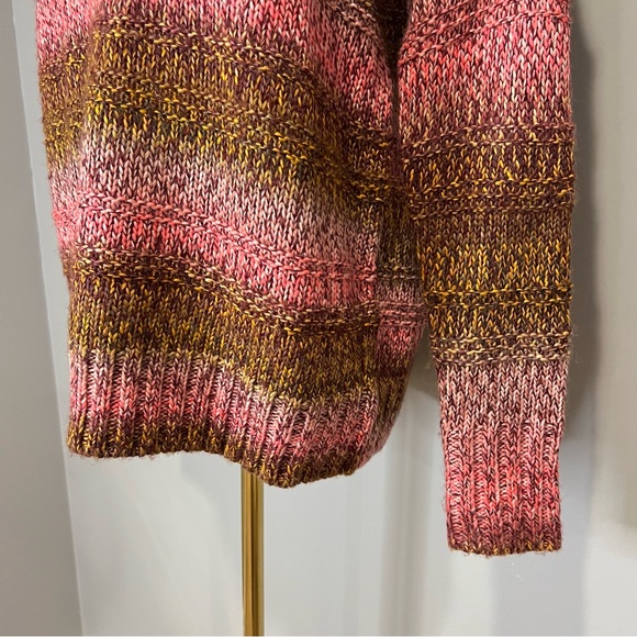 American Eagle Pink and Brown Striped Sweater Size S - Picture 4 of 9